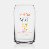Liebe am ersten Spritz Orange Black Brautparty GL Dosenglas (Rückseite)