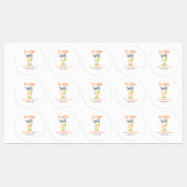 Liebe am ersten Spritz Orange Black Brautparty GL Etiketten (Blatt)