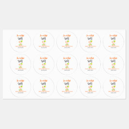 Liebe am ersten Spritz Orange Black Brautparty GL Etiketten