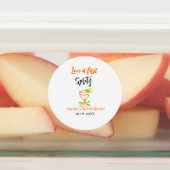 Liebe am ersten Spritz Orange Black Brautparty GL Etiketten (Befestigt)