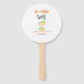 Liebe am ersten Spritz Orange Black Brautparty GL Fächer (Vorderseite)