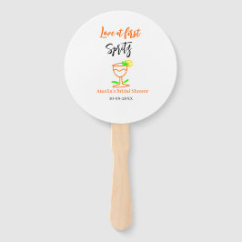 Liebe am ersten Spritz Orange Black Brautparty GL Fächer