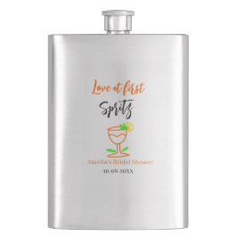 Liebe am ersten Spritz Orange Black Brautparty GL Flachmann