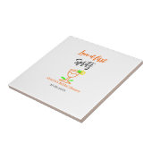 Liebe am ersten Spritz Orange Black Brautparty GL Fliese (Seite)