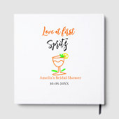 Liebe am ersten Spritz Orange Black Brautparty GL Gästebuch (Rückseite)