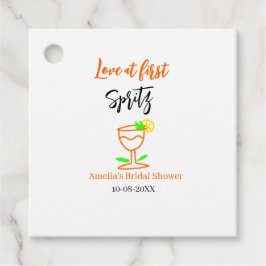 Liebe am ersten Spritz Orange Black Brautparty GL Geschenkanhänger