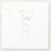 Liebe am ersten Spritz Orange Black Brautparty GL Glasuntersetzer (Rückseite)