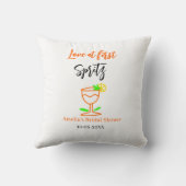 Liebe am ersten Spritz Orange Black Brautparty GL Kissen (Rückseite)