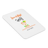 Liebe am ersten Spritz Orange Black Brautparty GL Magnet (Rechte Seite)