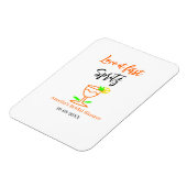 Liebe am ersten Spritz Orange Black Brautparty GL Magnet (Linke Seite)