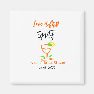 Liebe am ersten Spritz Orange Black Brautparty GL Magnet