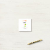 Liebe am ersten Spritz Orange Black Brautparty GL Post-it Klebezettel (Auf Schreibtisch)