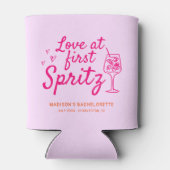 Liebe am ersten Spritz Pink Orange Bachelorette Dosenkühler (Rückseite)