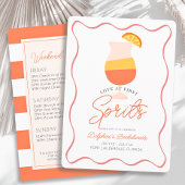Liebe am ersten Spritz Retro Bachelorette Weekend Einladung