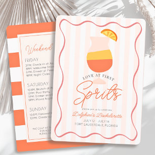 Liebe am ersten Spritz Stripe Bachelorette Weekend Einladung