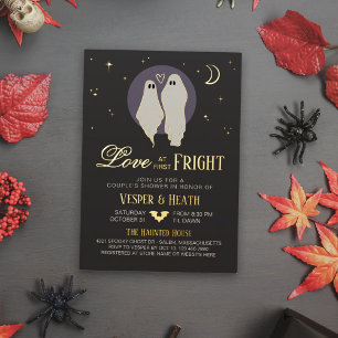Liebe am First Fright Halloween Couple Dusche Folieneinladung