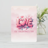 LIEBE am Galentinstag Feiertagskarte (Stehend Vorderseite)