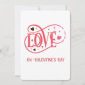 LIEBE am Galentinstag Feiertagskarte (Vorderseite)