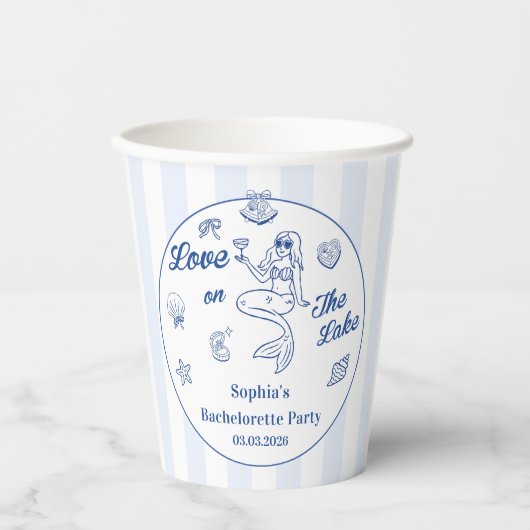 Liebe am Junggeselinnen-Abschied Pappbecher (Vorderseite)