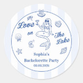 Liebe am Junggeselinnen-Abschied Runder Aufkleber (Vorderseite)