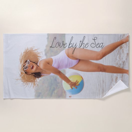 Liebe am Meer Strandtuch (Vorderseite)