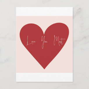 Liebe am meisten postkarte