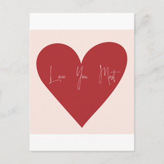 Liebe am meisten postkarte (Vorderseite)