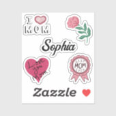 Liebe am Muttertag Mama Pack Aufkleber (Blatt)