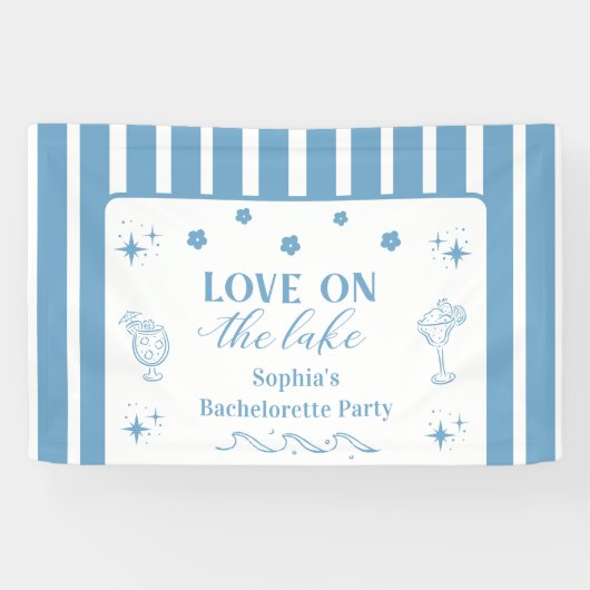Liebe am Party am Bachelorette Banner (Horizontal)