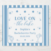 Liebe am Party am Bachelorette Schaumweinetikett (Einzelnes Label)