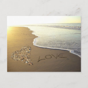 Liebe am Sandstrand Postkarte