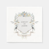 Liebe am See Hochzeit oder Verlobung Serviette (Vorderseite)