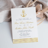 Liebe am Seegold Anker Seeschifffahrt Hochzeit Einladung