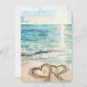 Liebe am Strand Einladung zur Hochzeit (Rückseite)
