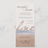 Liebe am Strand Hochzeiten Einladung (Vorne/Hinten)