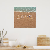 Liebe am Strand Poster (Küche)