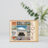 Liebe am Strand Postkarte (Stehend Vorderseite)