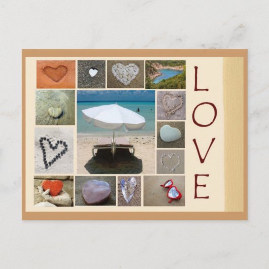 Liebe am Strand Postkarte (Vorderseite)