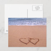 Liebe am Strand Postkarte (Vorne/Hinten)