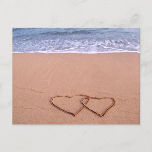 Liebe am Strand Postkarte (Vorderseite)