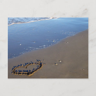 Liebe am Strand Postkarte