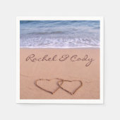 Liebe am Strand Serviette (Vorderseite)