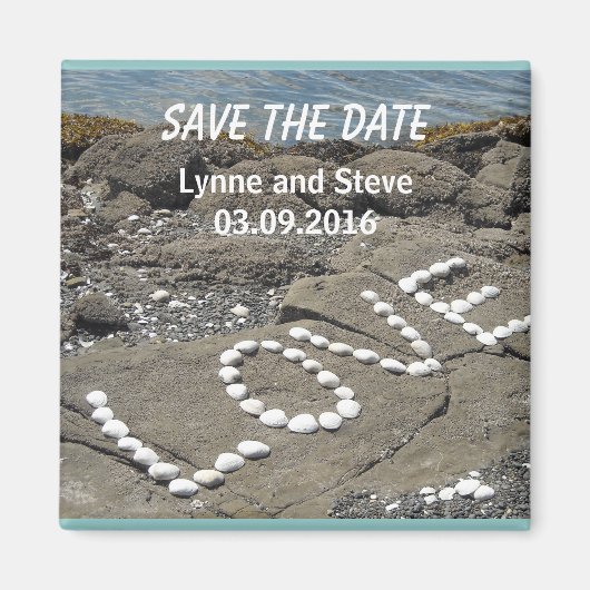 Liebe am Strand - Termin vormerken Magnet (Vorne)