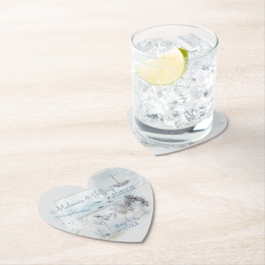 Liebe am Strand Untersetzer (Vor Ort)