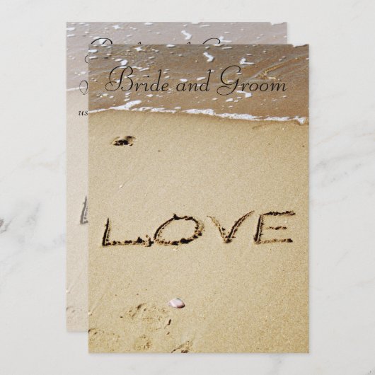 LIEBE am Ufer Einladung (Vorne/Hinten)