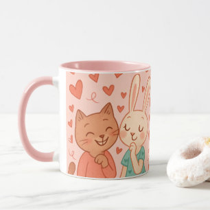 Liebe am Valentinstag Rosa Süß Tasse