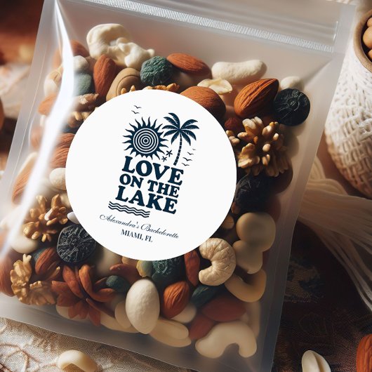 Liebe am Wochenende des Bachelorette Runder Aufkleber