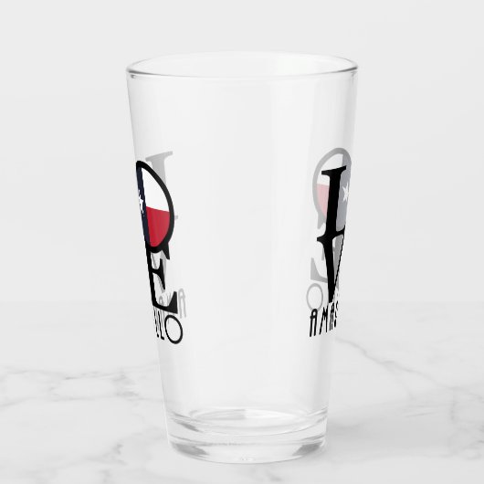 LIEBE Amarillo Texas Glas (Rechts)