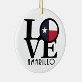 LIEBE Amarillo Texas Keramik Ornament (Rechts)