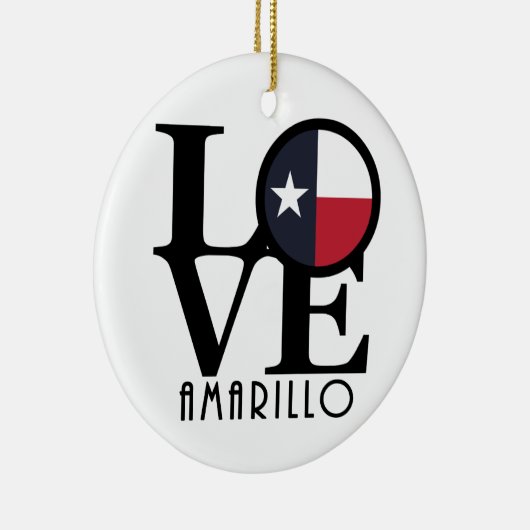 LIEBE Amarillo Texas Keramik Ornament (Rechts)